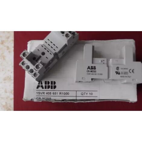 Lot de 9 EMBASE SIMPLE- Relais ABB CR-M2SS , 15VR 405 651 R1000 BASE