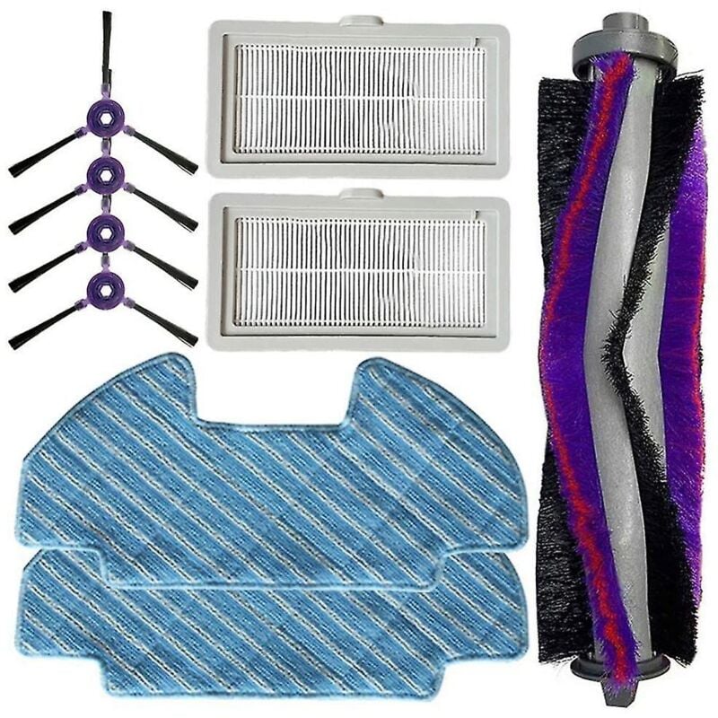 Lot de 9 filtres de rechange pour brosse latérale à rouleau compatibles Samsung