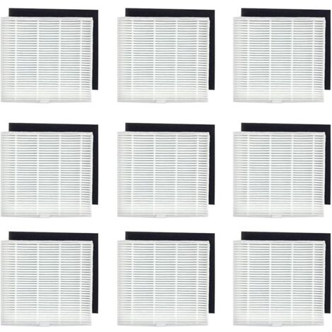 Lot de 9 filtres HEPA pour accessoires AMIBOT Animal XL H2O (avec filtre éponge noire)