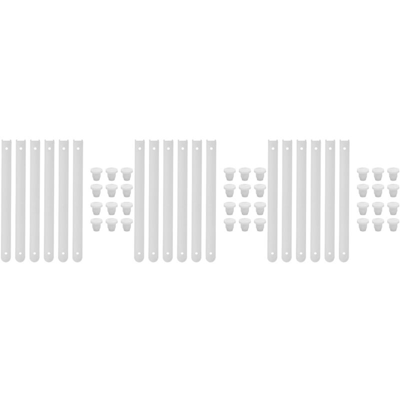 Feiyue - Lot de 9 glissières de tiroir en plastique de rechange pour roulettes d'armoire à montage latéral, guides de rail