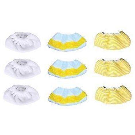Lot de 9 housses de balai vapeur pour aspirateur à main Easyfix SC2 SC3 SC4 SC5 - Pièces détachées en microfibre