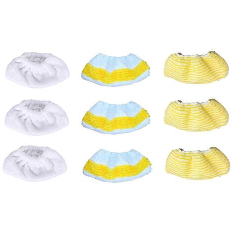 Lot de 9 housses de balai vapeur pour aspirateur Karcher Easyfix - Pièces détachées