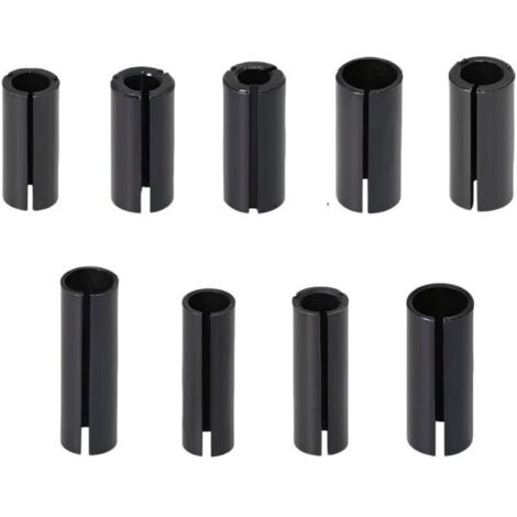 Lot de 9 manchons de réduction pour défonceuse - Pince de serrage - 9 tailles - Chuck Collet - Tige adaptateur pour défonceuse - Douille de serrage pour défonceuse