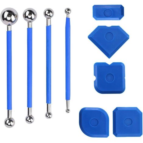 Lot de 9 outils de grattoir pour joints - Pour cuisine, salle de bain, carrelage - Réutiliser et remplacer