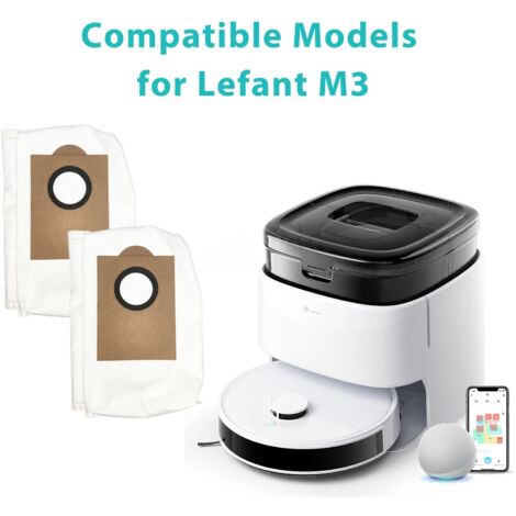 Lot de 9 sacs à poussière pour aspirateur robot laveur Lefant M3