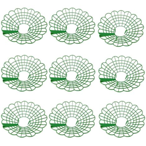 Lot de 9 supports à fraisiers, tuteurs ronds, protection contre les chenilles et les escargots, accessoires de jardin, 29 x 29 cm, vert
