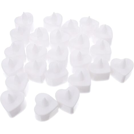 Lot de Bougies LED USB en Forme de Cœur pour Décoration de Mariage