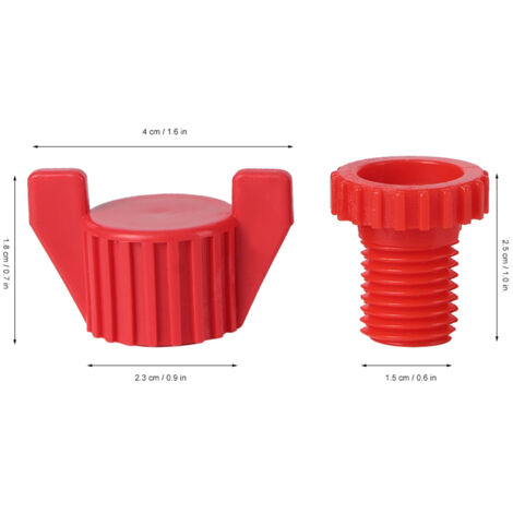 Lot de Boulons et Écrous en Plastique ABS pour Équipement Agricole – 20 Pièces Rouges, Fixation de Fenêtres et Cage