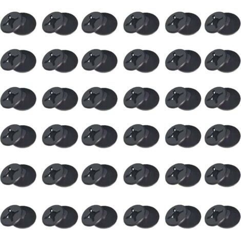 Lot de boutons de fixation pour moustiquaire, fenêtre, moustiquaire, fenêtre de toit, sans perçage (36PCS, Noir)
