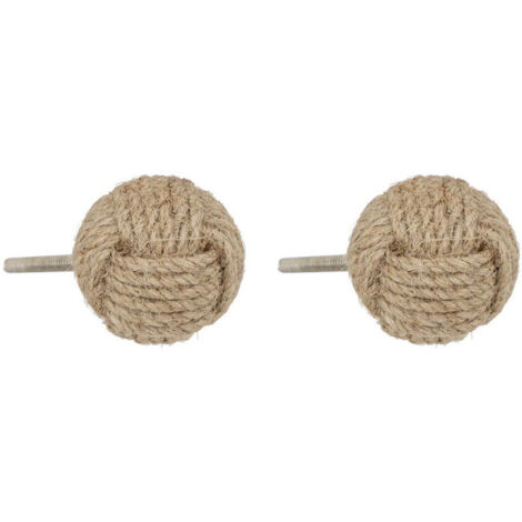Lot de Boutons de Meuble "Dayana" 4cm Naturel
