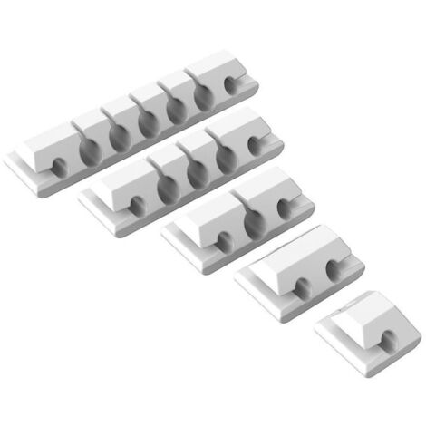Lot de clips pour câbles - Support de câble - Organisateur de câbles auto-adhésif - Accessoires pour la maison, le bureau, les cabines, la voiture, la table de chevet et le bureau-AquaForge