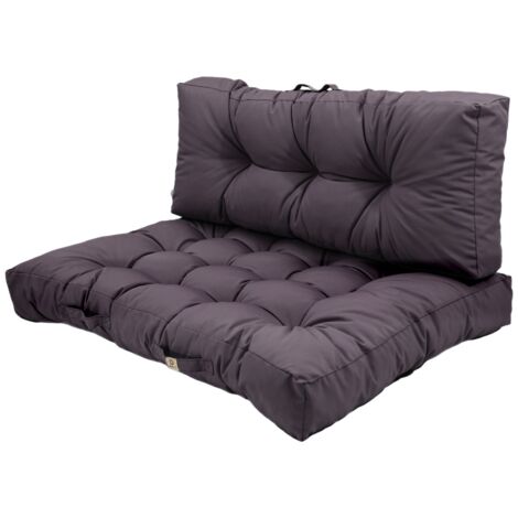 Lot de coussins pour palette 120x80cm – Polyester Oxford imperméable – Anti-UV – Doublure ouate polyester