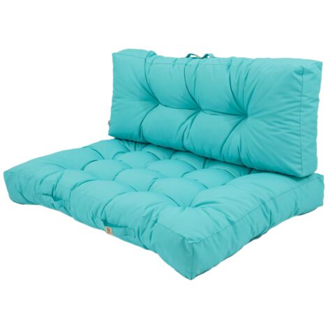 Lot de coussins pour palette extérieur 120x80 cm – Imperméables et anti-UV – Polyester Oxford 180gr/M² – Doublure ouate polyester