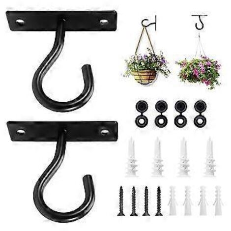 Lot de crochets de plafond pour plantes suspendues, crochets muraux pour pots de fleurs, paniers de fleurs, carillons éoliens, lanternes, luminaires