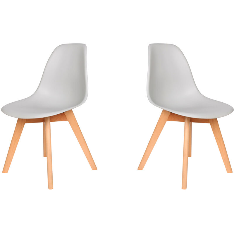 Hobag - Lot de Deux Chaises Scandinave july Gris