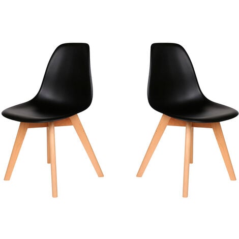 Lot de Deux Chaises Scandinave JULY NOIR