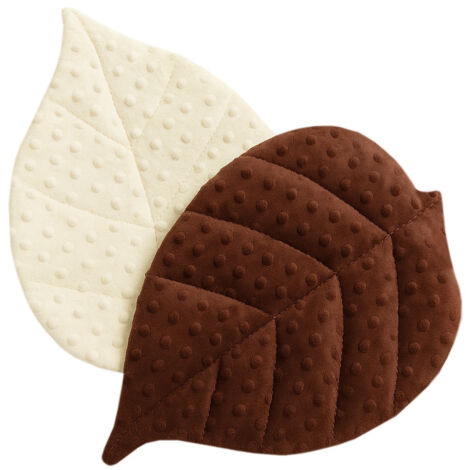 LOT DE DEUX COUSSIN EN MOTIF FEUILLE MINKY, TAPIS DÉCORATIFS POUR RONGEURS ET LAPINS