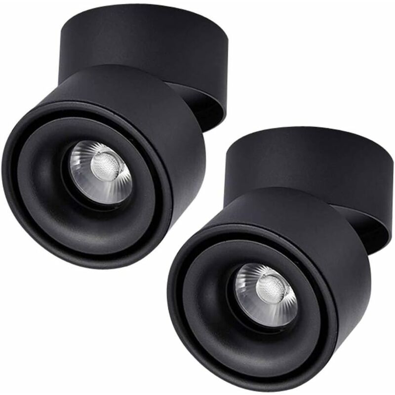 Lot de Downlights Montés en Surface 360° Réglables - Spot de Plafond led 7W