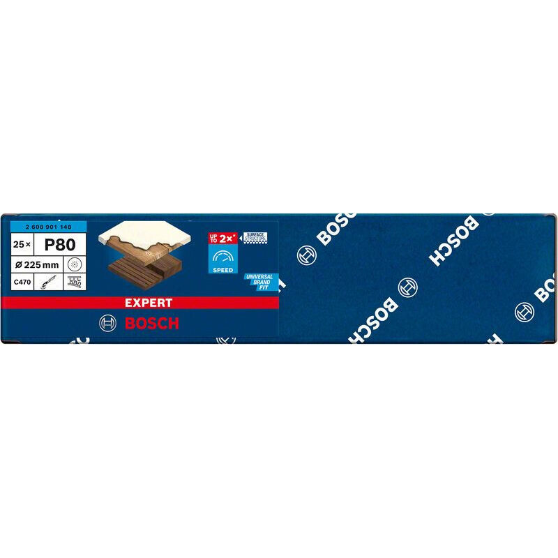 Bosch - Expert C470 Papier abrasif avec 19 trous pour ponceuse à plaques de plâtre 225 mm g 80 25pcs. 2608901148