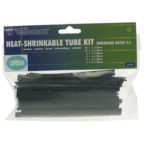 Lot de gaines thermoretractables - 40pcs-noir