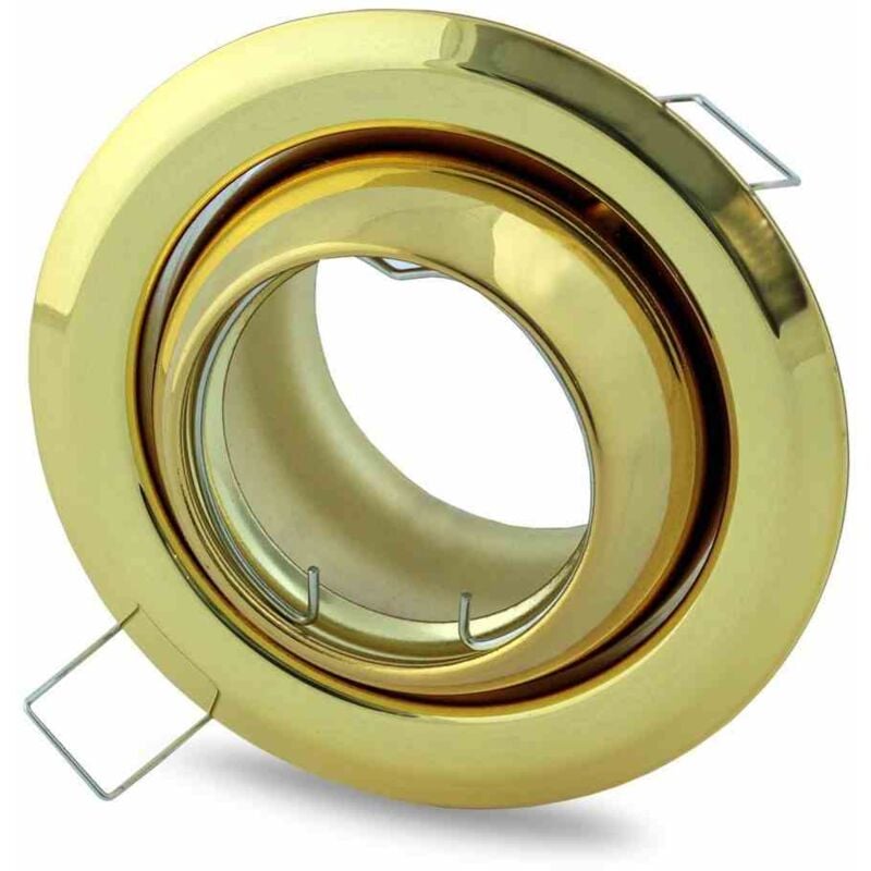 Lot De Lampes Led Rondes Gu10 3x5w Doré