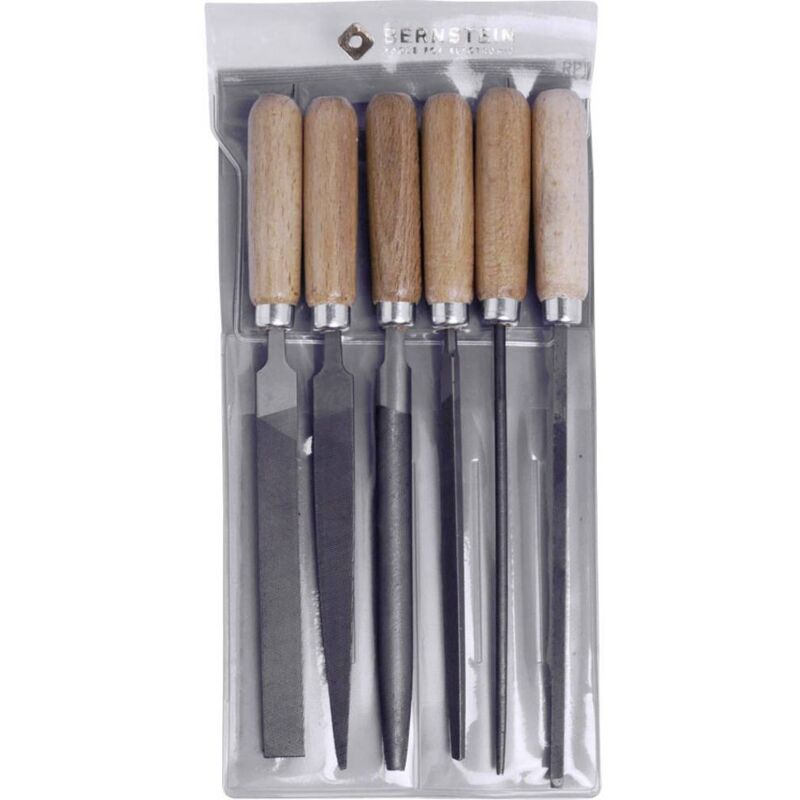 Lot de limes à aiguille, en étui en bois, 6 pièces Bernstein 5-240