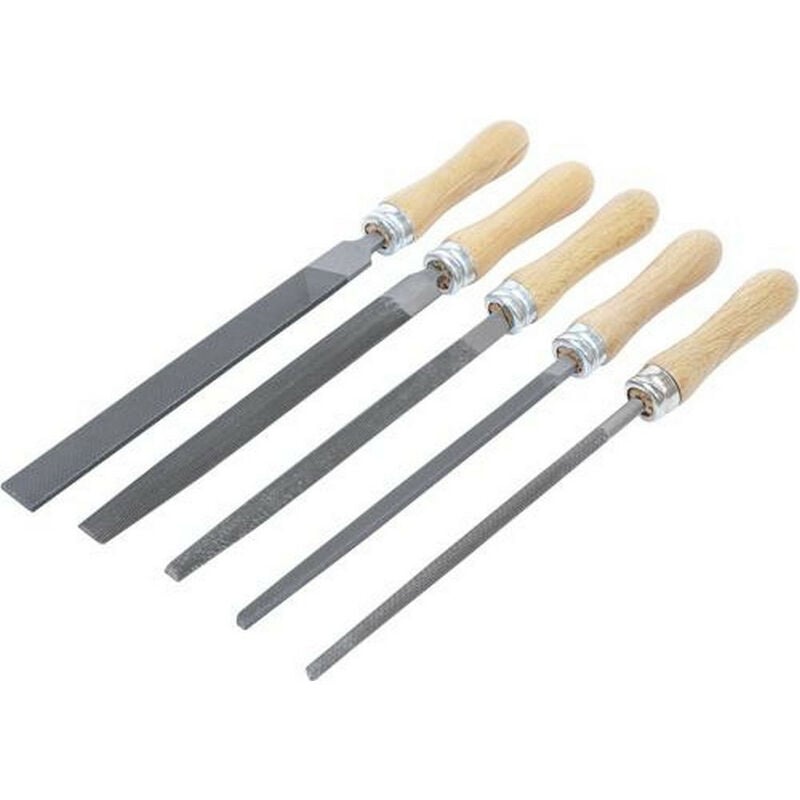 Bgs Technic - Lot de limes d'atelier batardes et demi douces assorties - 5 pièces