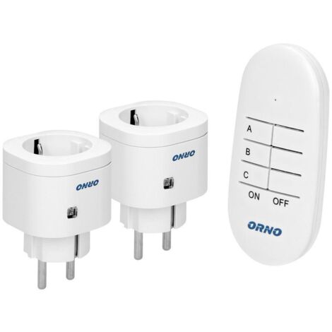 Lot de mini prises sans fil avec télécommande 2+1 OR-GB-439(GS) schuko