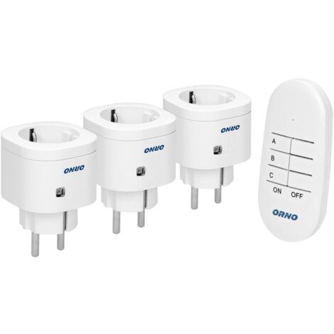 Lot de mini prises sans fil avec télécommande 3+1 OR-GB-438(GS) schuko