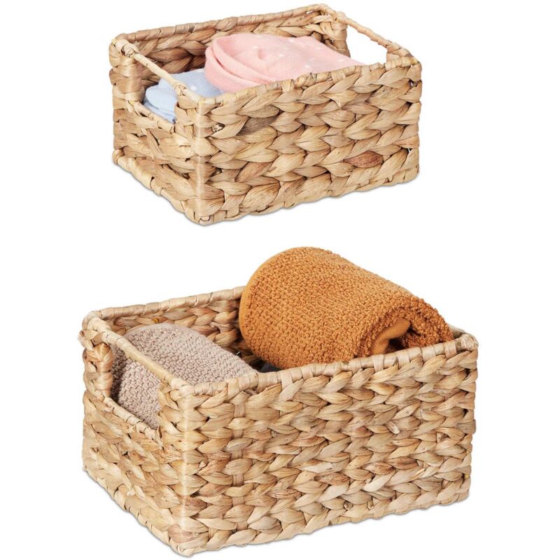 Lot de paniers de rangement jacinthe deau