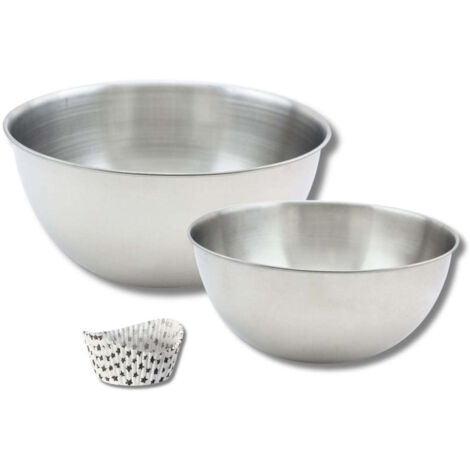 Lot de pâtisserie comprenant 50 moules à muffins étoile, 1 spatule ZENKER et 2 bols à mixer Fackelmann