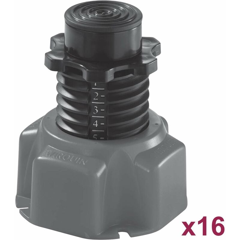 Wirquin - Lot de 16 pieds pour receveur de douche réglables en hauteur de 88 à 172mm