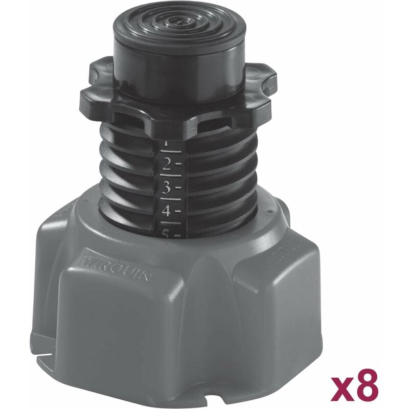 Lot de 8 pieds pour receveur de douche Wirquin réglables en hauteur de 88 à 172mm