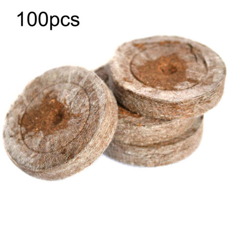 Lot de plaques de culture biodégradables en fibre végétale - 100 unités - taille 3x3x1cm