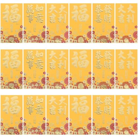 Lot de Pochettes Rouges Année Du Serpent pour Nouvel An Chinois Enveloppes