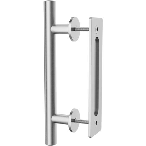 Lot de poignées de porte coulissante de 30cm, Acier inoxydable avec poignée de porte coulissante, grande taille rustique, convient pour portails, garages, armoires