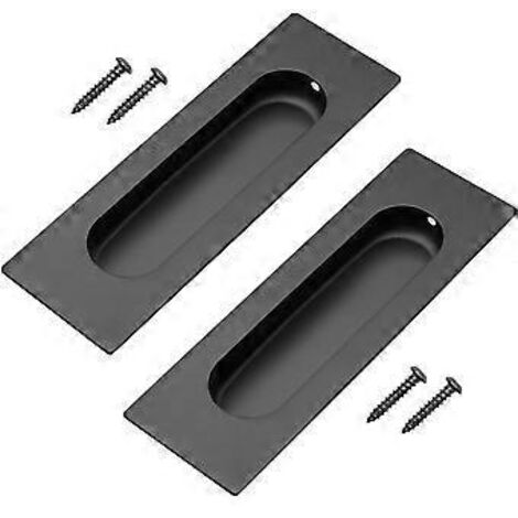 Lot de poignées encastrées en acier inoxydable de 11,9 cm (4,7 pouces) pour portes coulissantes de tiroirs et placards de cuisine