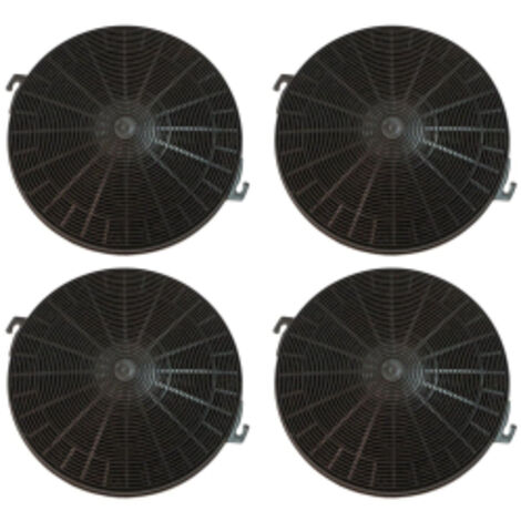 Lot de quatre filtres charbon type 211 CHF211 210X26 mm pour Hotte WHIRLPOOL FCH240 480181700942