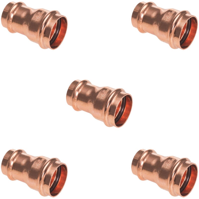 Lot de 5 raccords cuivre à sertir Réductions FF Ø28x22