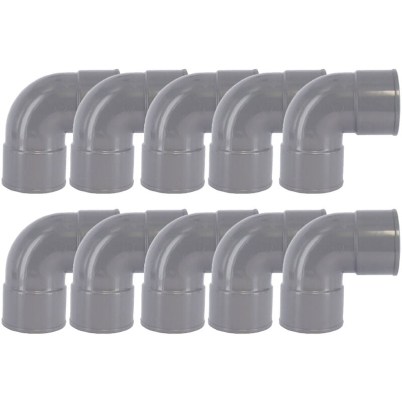 10 raccords pvc 87°30 Femelle/Femelle Ø100 First Plast