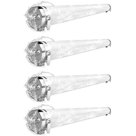 Lot de réglettes LED étanches 120cm 5400lm 4000K - Voltman