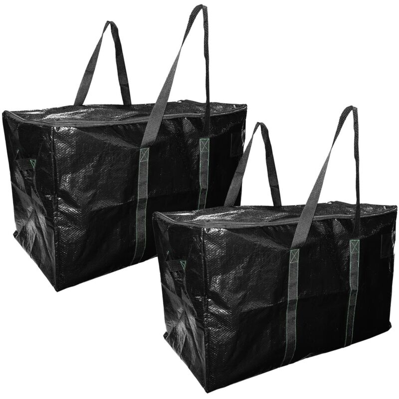 Lot 2 grands sacs déménagement, rangement et transport ultra résistant - Réutilisable - Poignées solides - 100L - Pack And Move