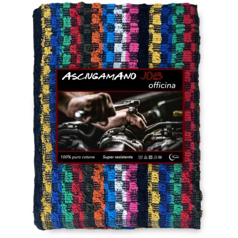 LOT de serviette éponge MULTICOLOR travail ATELIER FONCÉ cm. 50X70 avec sac WASHY