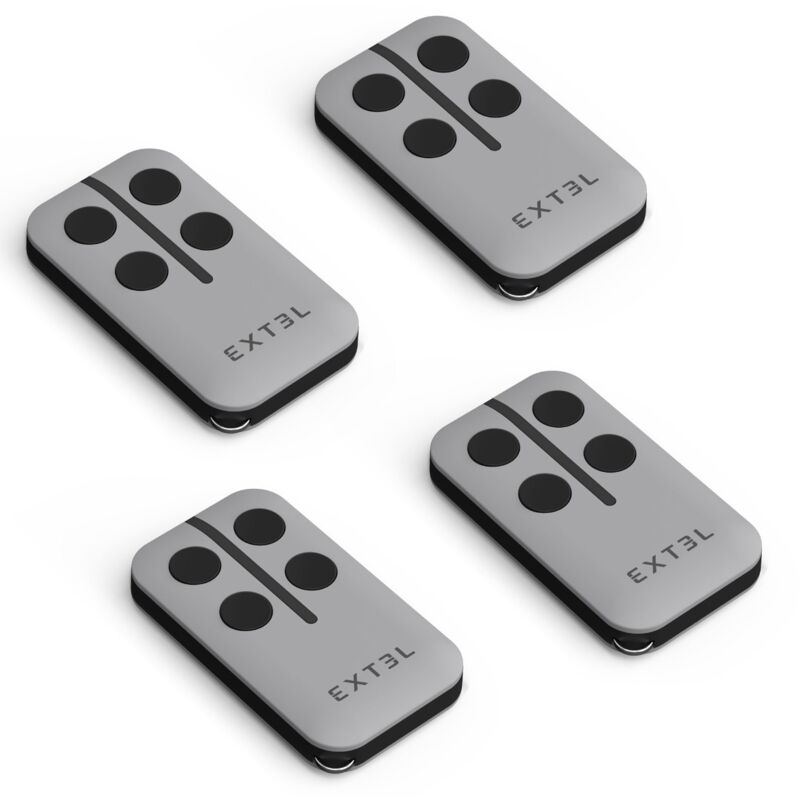 Lot de télécommandes pour portail et porte de garage Extel 761100B - Lot de 4