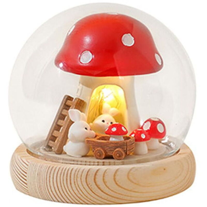 Feiyue - Lot de veilleuses lapin champignon diy Q4