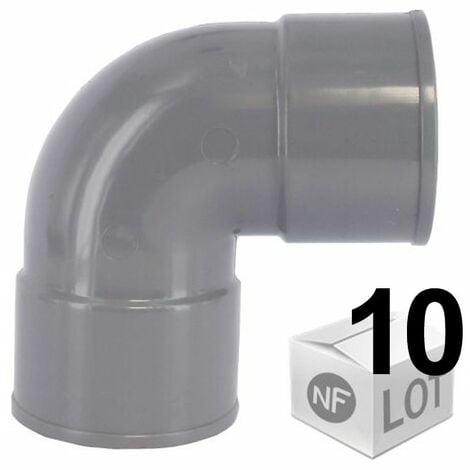 Lot de10 raccords PVC 87°30 Femelle/Femelle Ø40 - First Plast