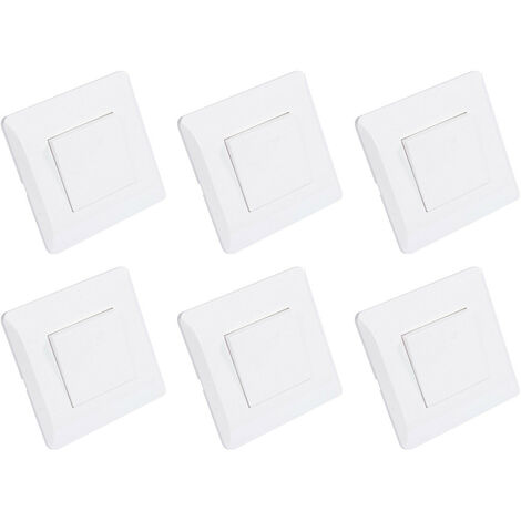 Lot de 6 interrupteurs va et vient blanc – Connexion automatique par bornes – Intensité max 10A – Installation facile sans outil – Gefom