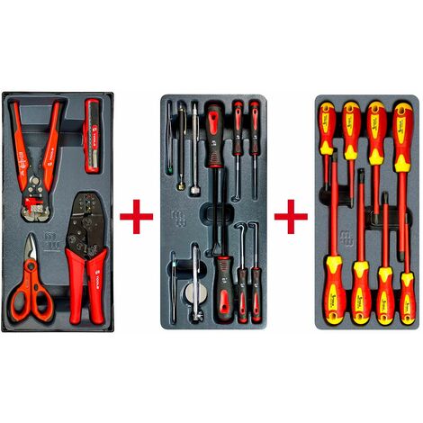main image of "Lot d'outils d'electriciens, tournevis isolés et set d'inspection MW-Tools MWPSEL"