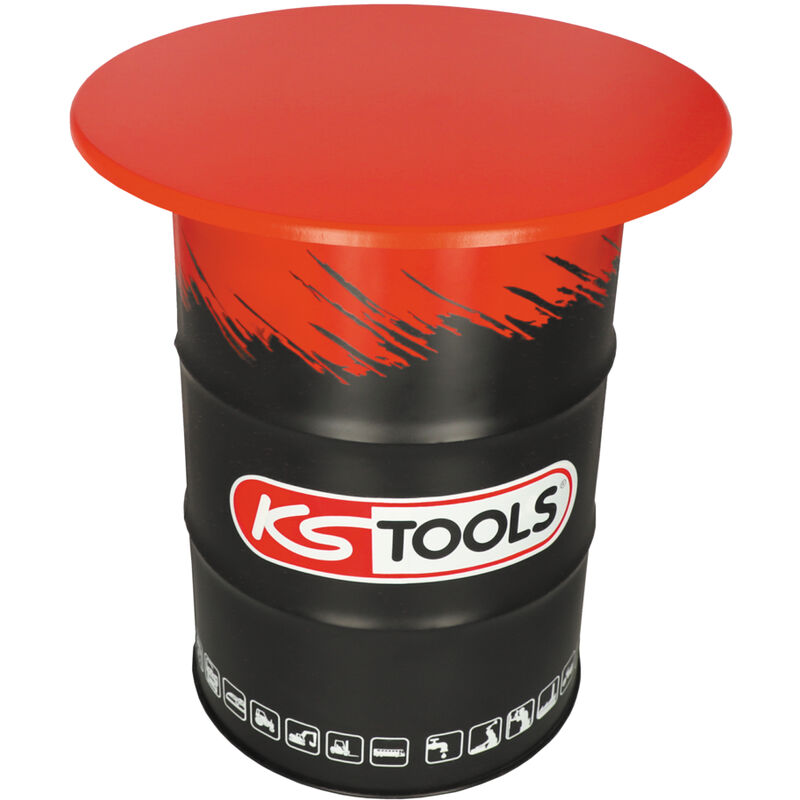 Kstools - Lot d'une table et 4 tabourets hauts esprit fût