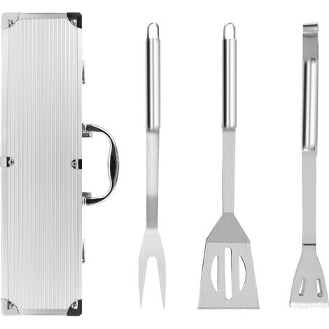 GrillPro - Ens. d'outils de barbecue en acier inoxydable de luxe